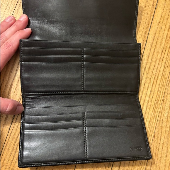 Coach black snakeskin leather accent wallet - Picture 8 of 13